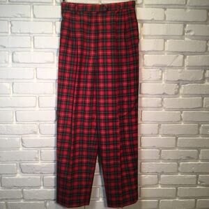 Talbots Vtg Wool Plaid Front Pleats Pockets High Waist Lined Slacks 6 Petite